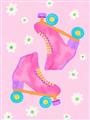 Picture of Pink Roller Skates _GroupedProduct_Rectangle_Portrait_Unframed_Print_Only_