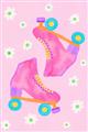 Picture of Pink Roller Skates _GroupedProduct_Rectangle_Portrait_Unframed_Print_Only_