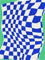 Picture of Blue Checkered Symphony _GroupedProduct_Rectangle_Portrait_Unframed_Print_Only_
