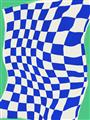 Picture of Blue Checkered Symphony _GroupedProduct_Rectangle_Portrait_Unframed_Print_Only_