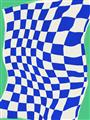 Picture of Blue Checkered Symphony _GroupedProduct_Rectangle_Portrait_Unframed_Print_Only_