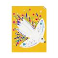Picture of Bird in Floral Yellow Abstraction _GroupedProduct_Rectangle_Portrait_Unframed_Print_Only_
