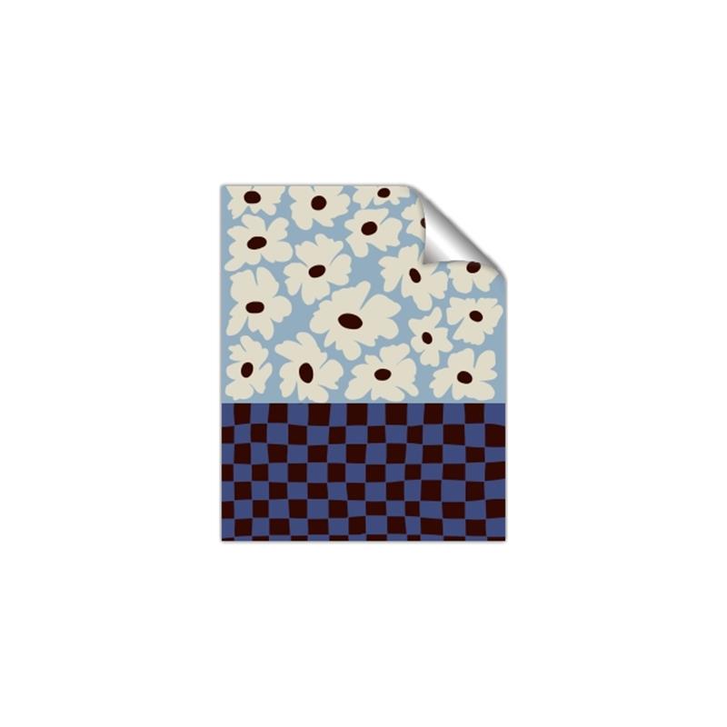 Picture of Blue Patterned Floral Perfection  _GroupedProduct_Rectangle_Portrait_Unframed_Print_Only_