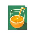 Picture of Orange Juice Poition _GroupedProduct_Rectangle_Portrait_Unframed_Print_Only_