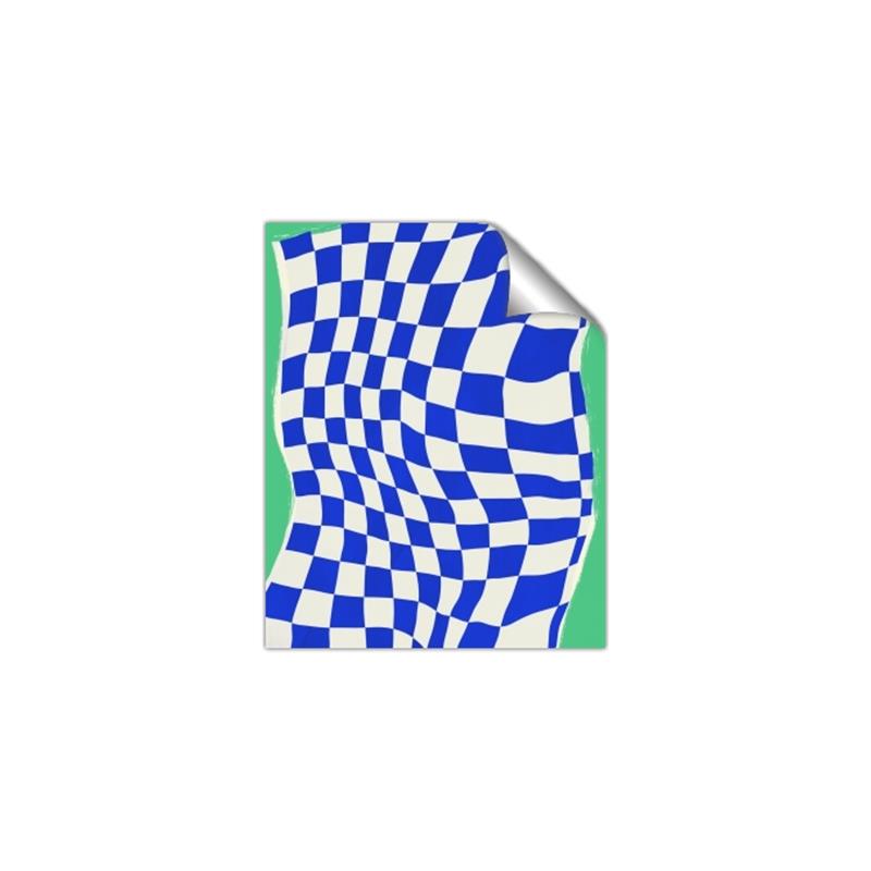 Picture of Blue Checkered Symphony _GroupedProduct_Rectangle_Portrait_Unframed_Print_Only_