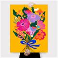 Picture of Red Chromatic Flowers _GroupedProduct_Rectangle_Portrait_Canvas_