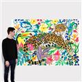 Picture of Vibrant Fusion Jaguar _GroupedProduct_Rectangle_Landscape_Canvas_