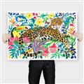 Picture of Vibrant Fusion Jaguar _GroupedProduct_Rectangle_Landscape_Canvas_