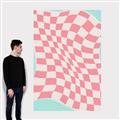 Picture of Pink Checkered Symphony _GroupedProduct_Rectangle_Portrait_Canvas_