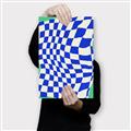 Picture of Blue Checkered Symphony _GroupedProduct_Rectangle_Portrait_Canvas_
