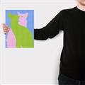 Picture of Optical Cat Duo _GroupedProduct_Rectangle_Portrait_Canvas_
