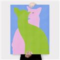 Picture of Optical Cat Duo _GroupedProduct_Rectangle_Portrait_Canvas_