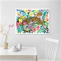 Picture of Vibrant Fusion Jaguar _GroupedProduct_Rectangle_Landscape_Canvas_