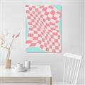 Picture of Pink Checkered Symphony _GroupedProduct_Rectangle_Portrait_Canvas_