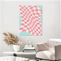 Picture of Pink Checkered Symphony _GroupedProduct_Rectangle_Portrait_Canvas_