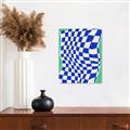 Picture of Blue Checkered Symphony _GroupedProduct_Rectangle_Portrait_Canvas_