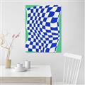 Picture of Blue Checkered Symphony _GroupedProduct_Rectangle_Portrait_Canvas_