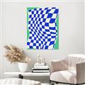 Picture of Blue Checkered Symphony _GroupedProduct_Rectangle_Portrait_Canvas_
