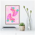 Picture of Pink Roller Skates _GroupedProduct_Rectangle_Portrait_Canvas_Framed_