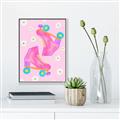 Picture of Pink Roller Skates _GroupedProduct_Rectangle_Portrait_Canvas_Framed_