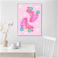Picture of Pink Roller Skates _GroupedProduct_Rectangle_Portrait_Canvas_Framed_