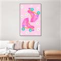 Picture of Pink Roller Skates _GroupedProduct_Rectangle_Portrait_Canvas_Framed_