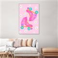 Picture of Pink Roller Skates _GroupedProduct_Rectangle_Portrait_Canvas_Framed_