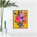 Picture of Red Chromatic Flowers _GroupedProduct_Rectangle_Portrait_Canvas_Framed_