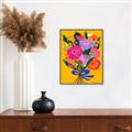 Picture of Red Chromatic Flowers _GroupedProduct_Rectangle_Portrait_Canvas_Framed_
