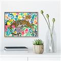 Picture of Vibrant Fusion Jaguar _GroupedProduct_Rectangle_Landscape_Canvas_Framed_