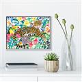 Picture of Vibrant Fusion Jaguar _GroupedProduct_Rectangle_Landscape_Canvas_Framed_