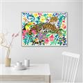 Picture of Vibrant Fusion Jaguar _GroupedProduct_Rectangle_Landscape_Canvas_Framed_