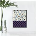 Picture of Blue Patterned Floral Perfection  _GroupedProduct_Rectangle_Portrait_Canvas_Framed_