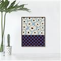 Picture of Blue Patterned Floral Perfection  _GroupedProduct_Rectangle_Portrait_Canvas_Framed_