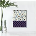 Picture of Blue Patterned Floral Perfection  _GroupedProduct_Rectangle_Portrait_Canvas_Framed_