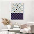 Picture of Blue Patterned Floral Perfection  _GroupedProduct_Rectangle_Portrait_Canvas_Framed_