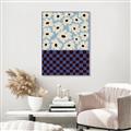 Picture of Blue Patterned Floral Perfection  _GroupedProduct_Rectangle_Portrait_Canvas_Framed_