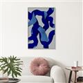 Picture of Constellation of Blue Strokes _GroupedProduct_Rectangle_Portrait_Canvas_Framed_