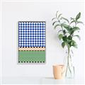 Picture of Psychedelic Checkered Aura _GroupedProduct_Rectangle_Portrait_Canvas_Framed_