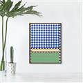 Picture of Psychedelic Checkered Aura _GroupedProduct_Rectangle_Portrait_Canvas_Framed_