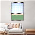 Picture of Psychedelic Checkered Aura _GroupedProduct_Rectangle_Portrait_Canvas_Framed_