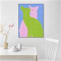 Picture of Optical Cat Duo _GroupedProduct_Rectangle_Portrait_Canvas_Framed_