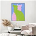 Picture of Optical Cat Duo _GroupedProduct_Rectangle_Portrait_Canvas_Framed_