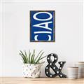 Picture of Ciao in Blue _GroupedProduct_Rectangle_Portrait_Canvas_Framed_