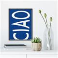 Picture of Ciao in Blue _GroupedProduct_Rectangle_Portrait_Canvas_Framed_