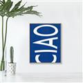 Picture of Ciao in Blue _GroupedProduct_Rectangle_Portrait_Canvas_Framed_