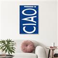 Picture of Ciao in Blue _GroupedProduct_Rectangle_Portrait_Canvas_Framed_
