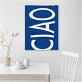 Picture of Ciao in Blue _GroupedProduct_Rectangle_Portrait_Canvas_Framed_