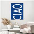 Picture of Ciao in Blue _GroupedProduct_Rectangle_Portrait_Canvas_Framed_