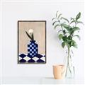 Picture of Kaleidoscopic Vase _GroupedProduct_Rectangle_Portrait_Canvas_Framed_